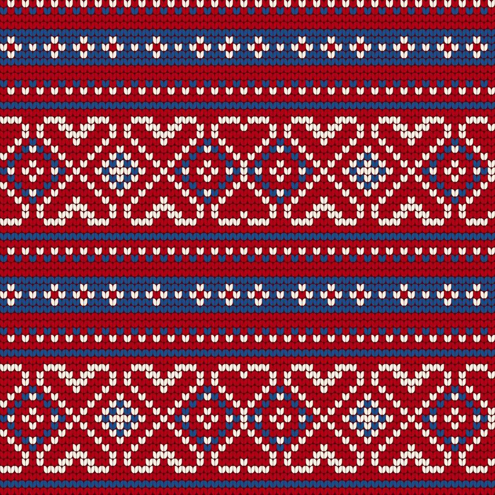 Traditional knitting pattern for Ugly Sweater vector