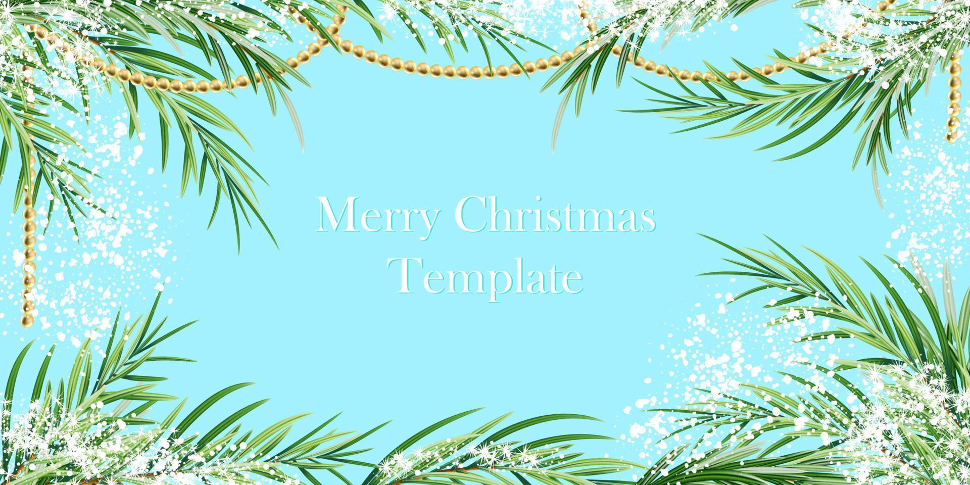 Merry Christmas Header Template vector