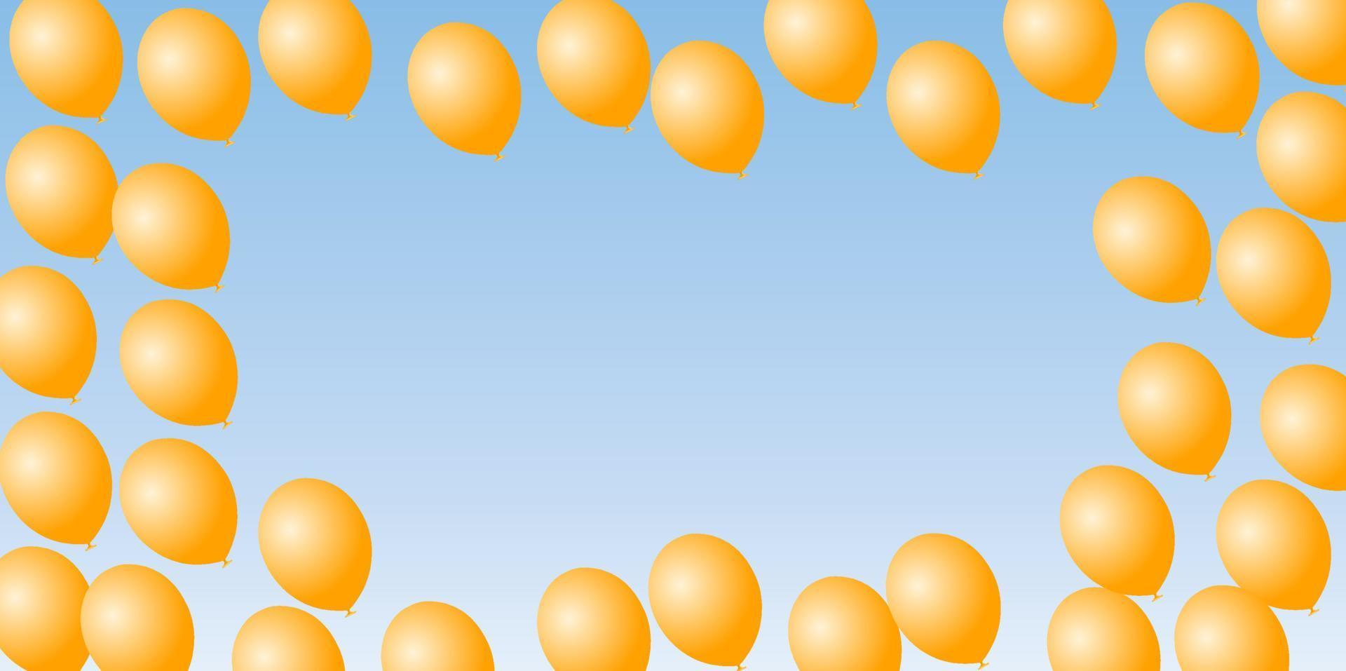 Festive background with helium balloons vector