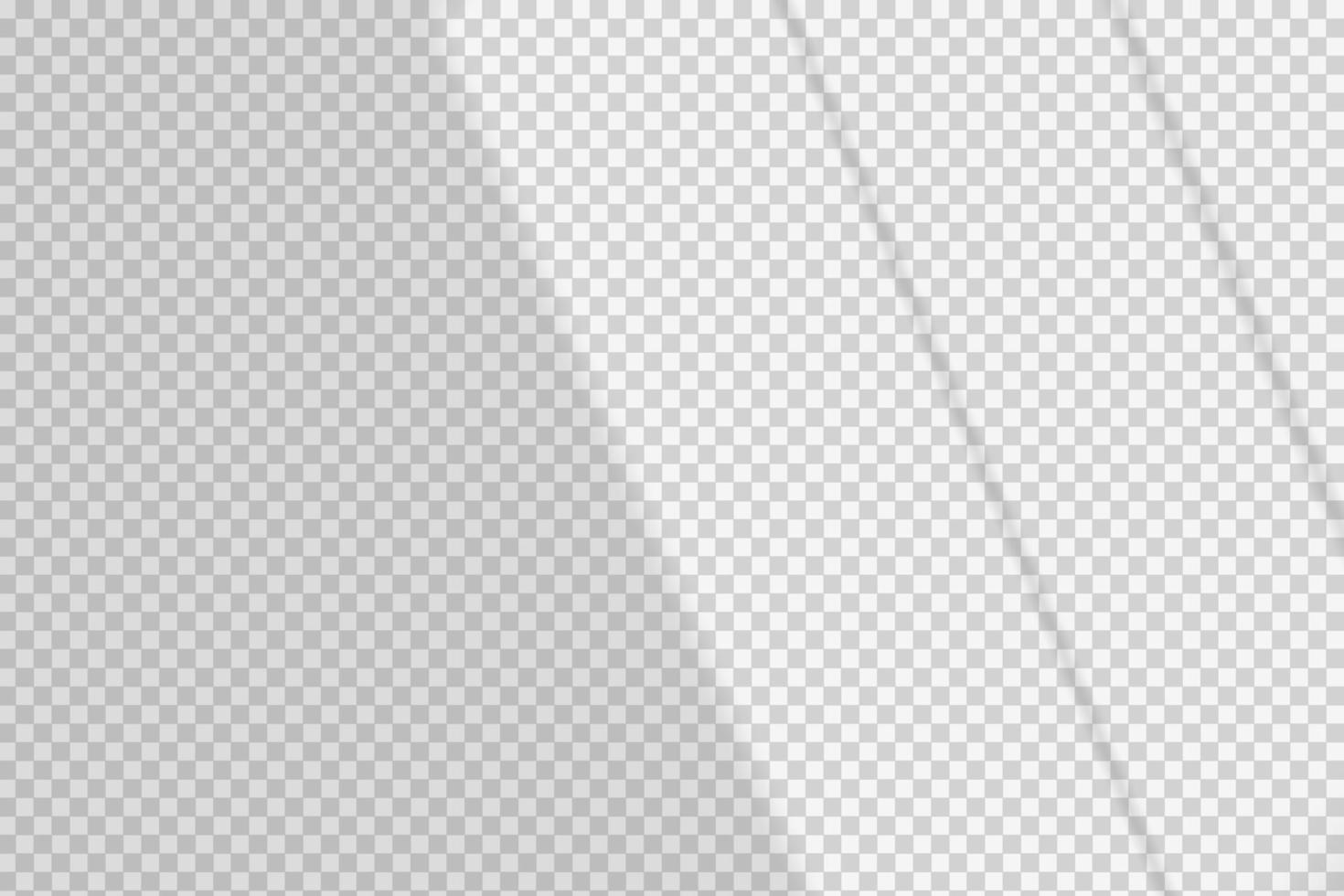 Window shadow vector overlay on transparent background. Natural scene of realistic soft lighting.