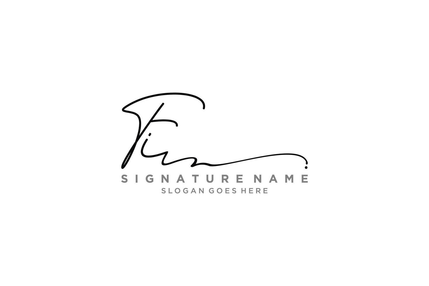 Initial FI Letter Signature Logo Template elegant design logo Sign Symbol template vector icon