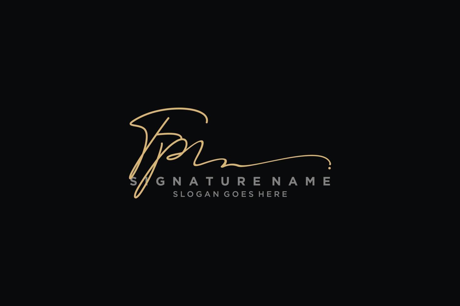 Initial FP Letter Signature Logo Template elegant design logo Sign Symbol template vector icon