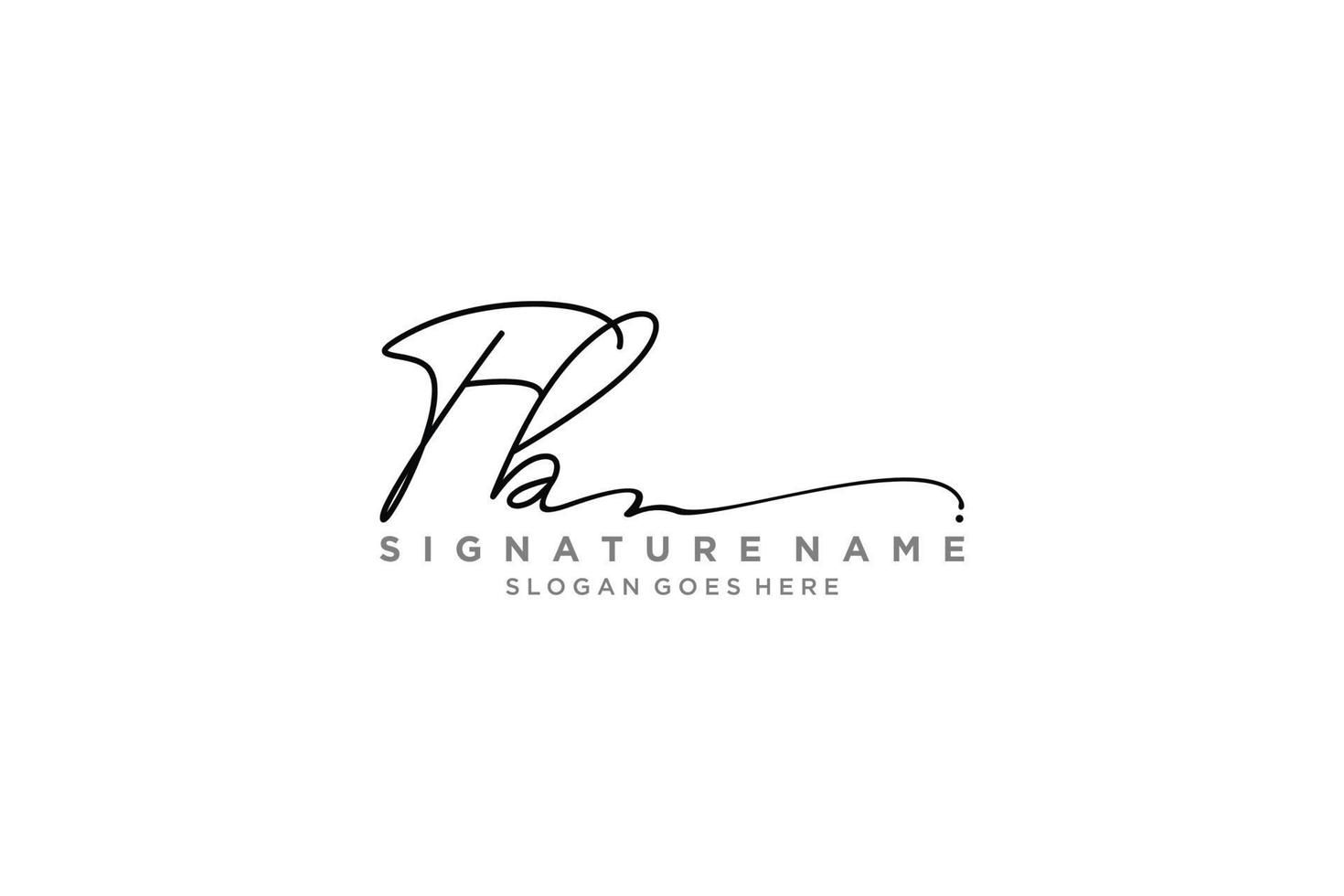 plantilla de logotipo de firma de carta inicial fb diseño elegante logotipo signo símbolo plantilla vector icono