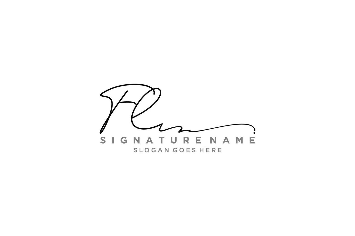 Initial FL Letter Signature Logo Template elegant design logo Sign Symbol template vector icon