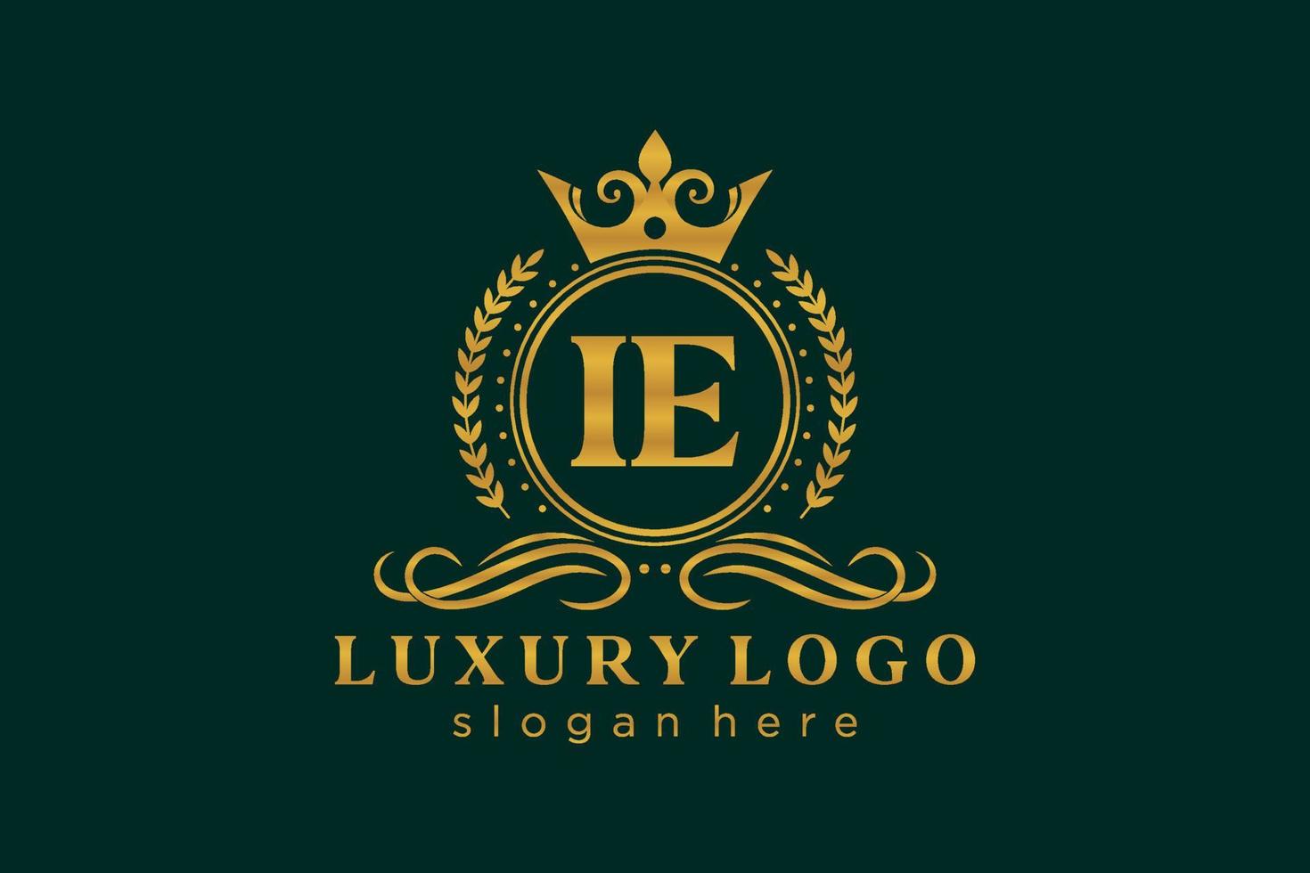 plantilla de logotipo de lujo real de letra inicial en arte vectorial para restaurante, realeza, boutique, cafetería, hotel, heráldica, joyería, moda y otras ilustraciones vectoriales. vector