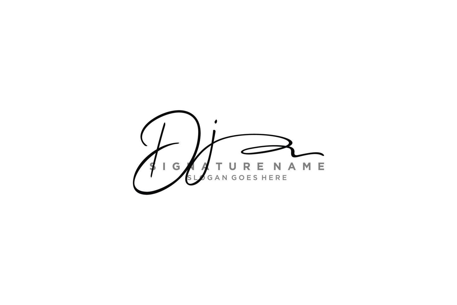 Initial DJ Letter Signature Logo Template elegant design logo Sign Symbol template vector icon