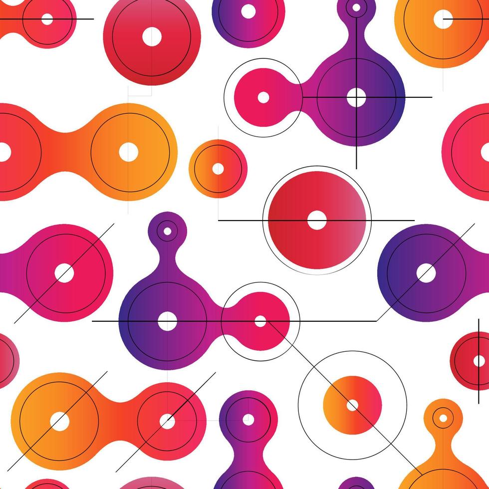 Flat metaball seamless pattern vector