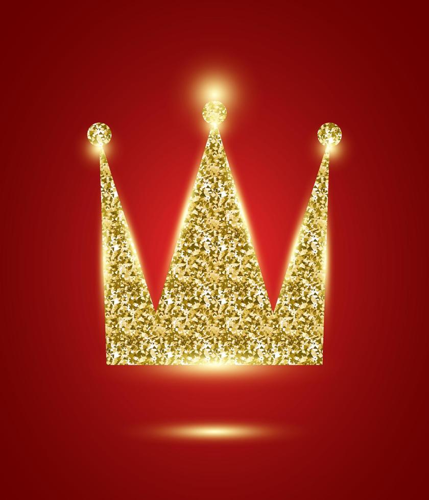 Glitter Stylish Royal Crown vector