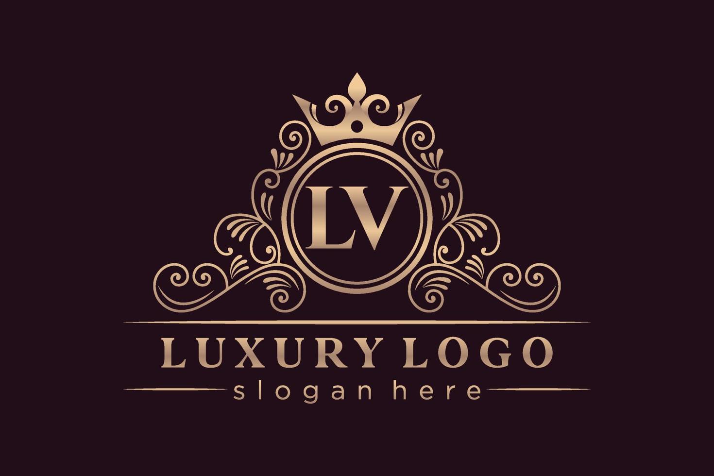 Premium Vector  Lv logo design