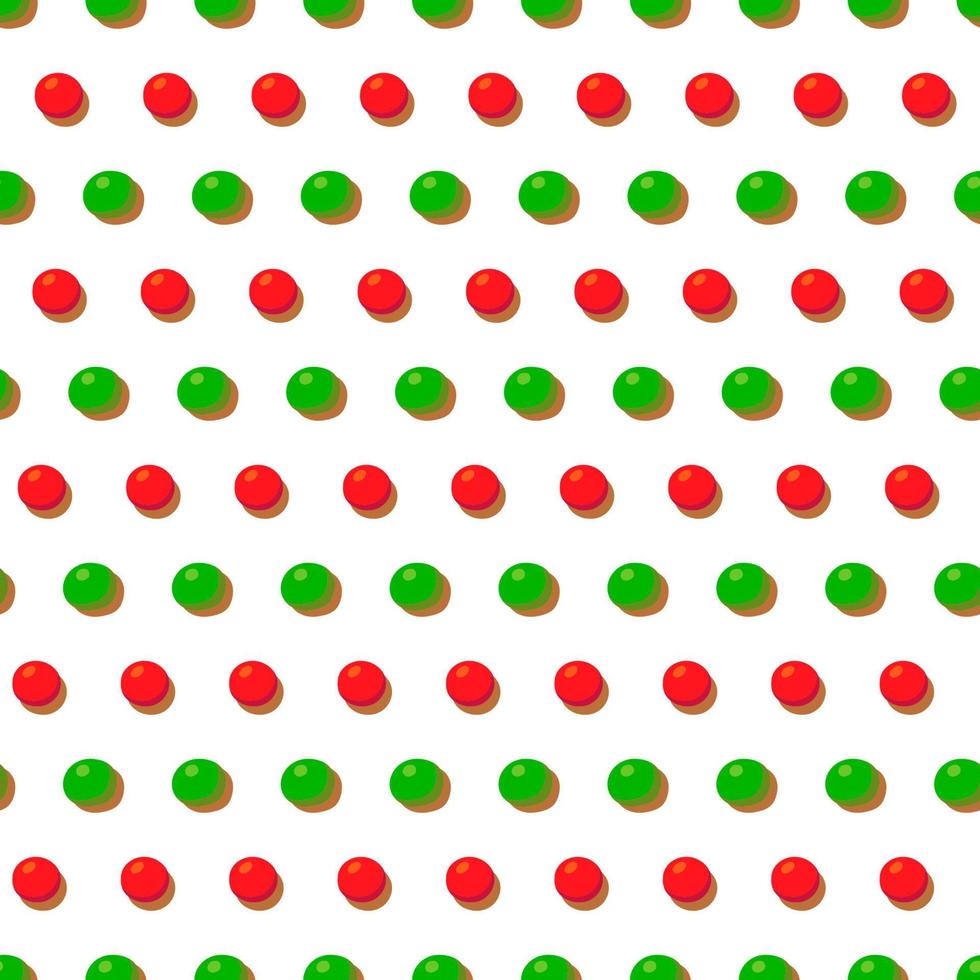 Seamless pattern in retro style with dot pattern.New Year's red green balloons on a white background. vector