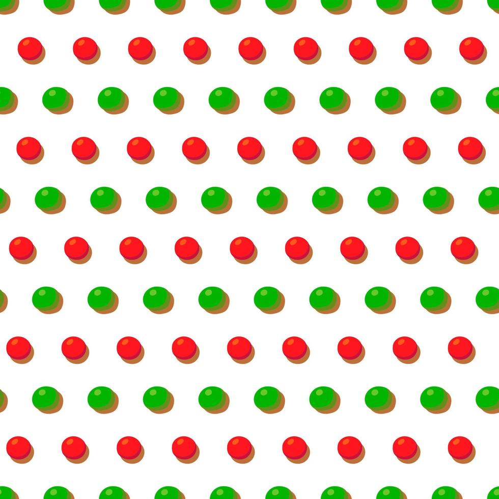 Seamless pattern in retro style with dot pattern.New Year's red green balloons on a white background. vector