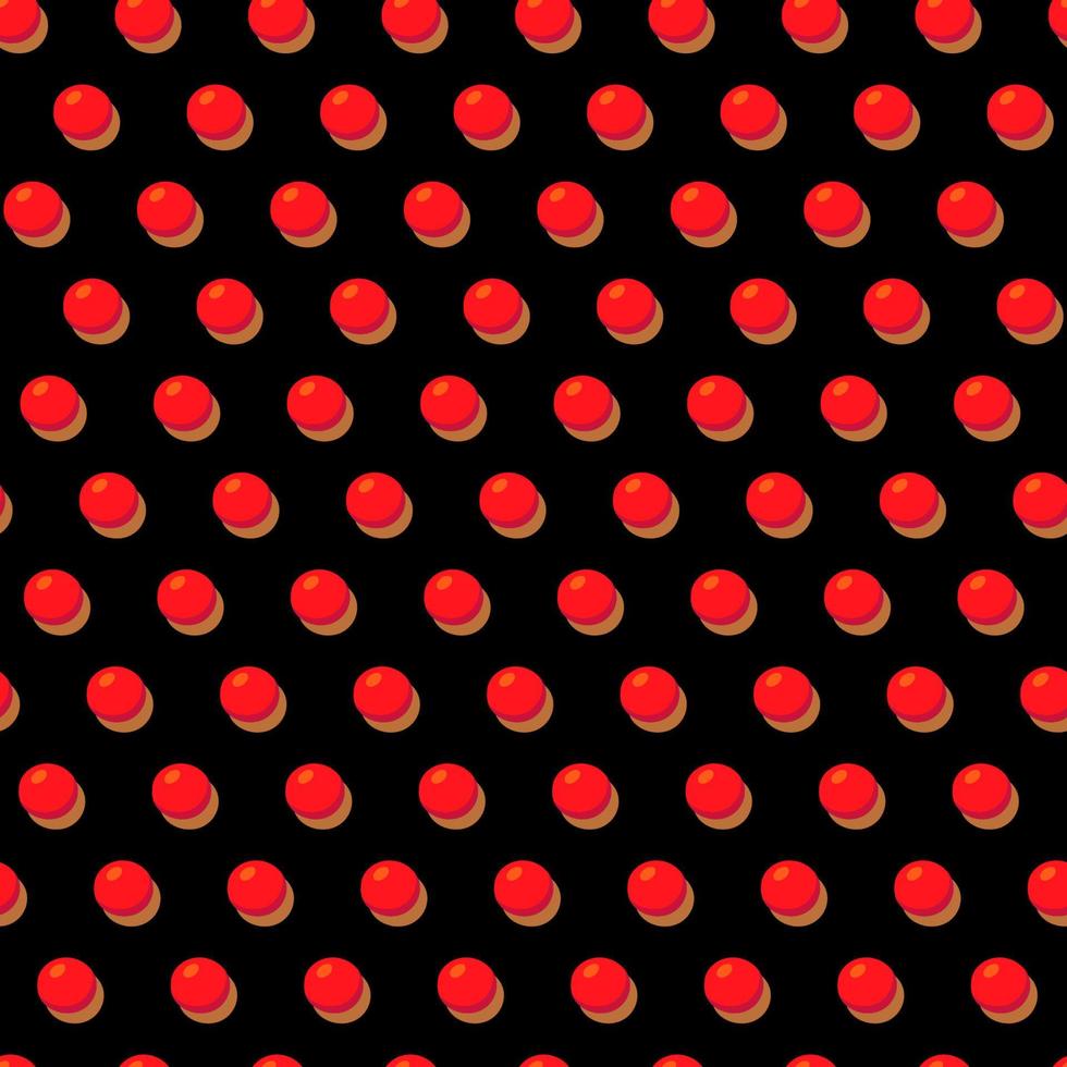 Seamless pattern in retro style with dot pattern.Christmas red balloons on a black background. vector