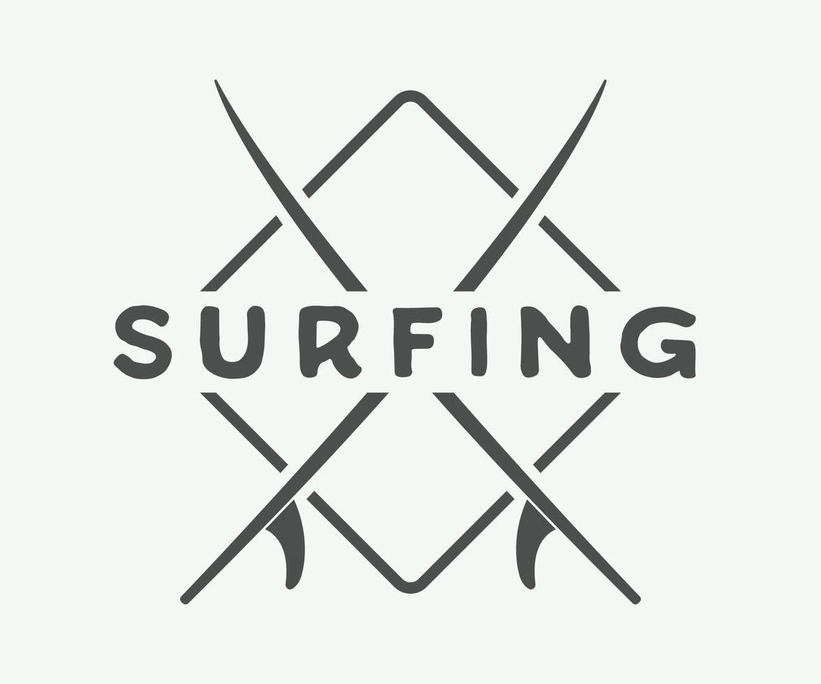 logo de surf vintage, emblema, placa, etiqueta, marca. tarjeta del día internacional del surf. arte Grafico. ilustración vectorial arte Grafico. vector