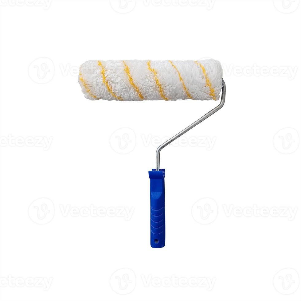Paint roller isolated on white background photo