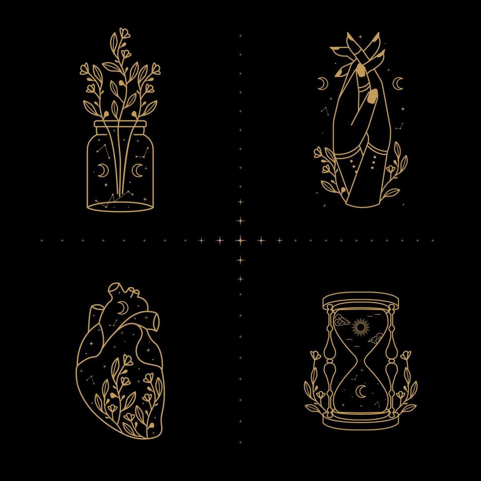 Magic and celestial illustration vector