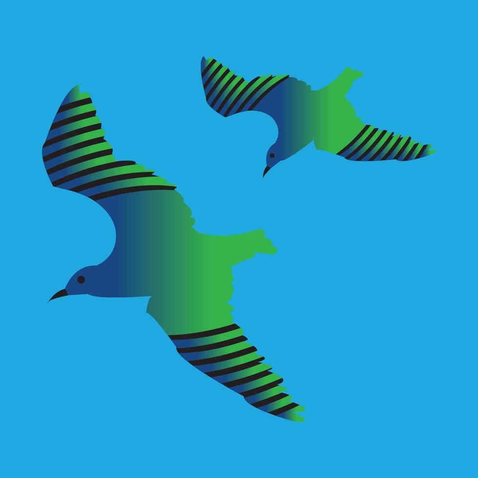 Flying Bird Vector Illustration