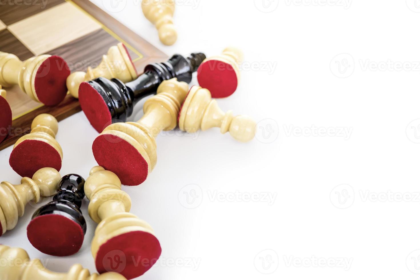 Chess competition symbol with empty space and top view photo