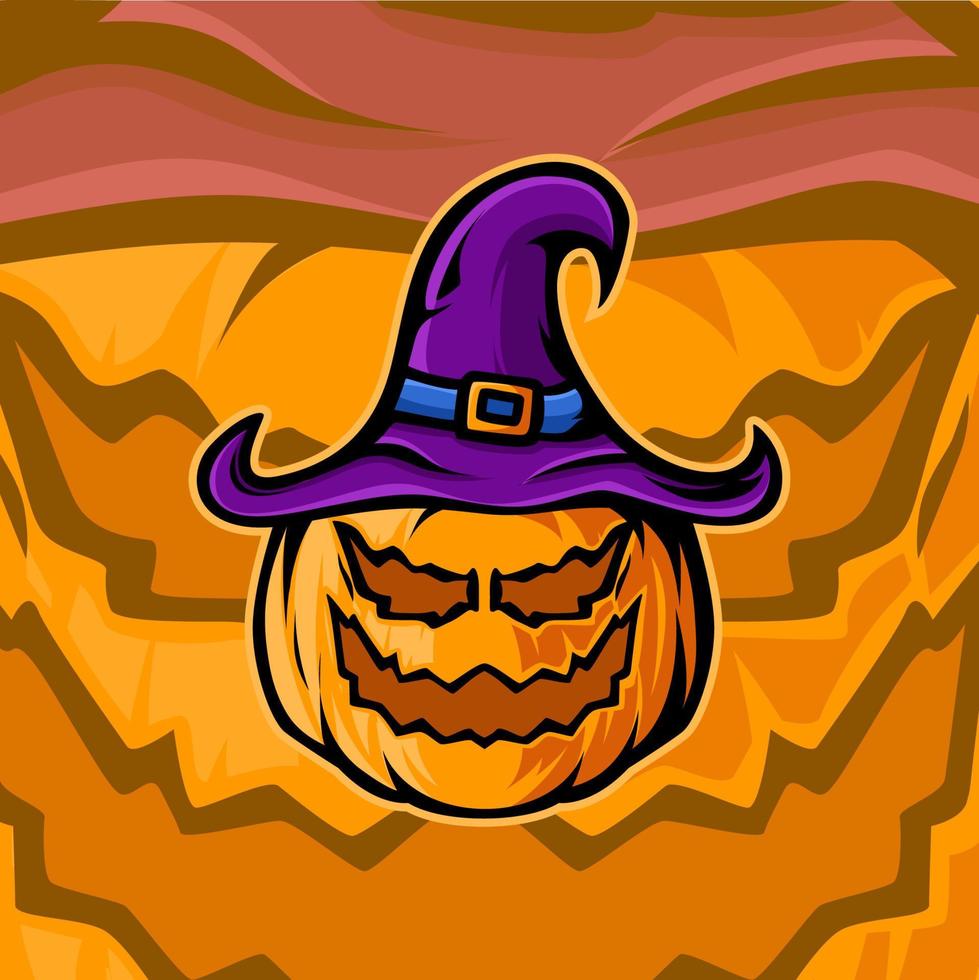 Pumpkin vector illustration design. Happy Halloween holiday symbol. Terrible pumpkin