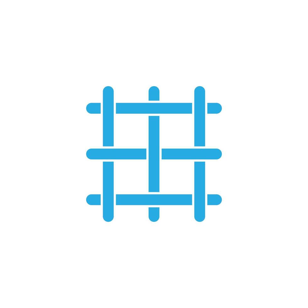 eps10 vector azul celosía o rejilla metálica icono abstracto aislado sobre fondo blanco. símbolo tras las rejas en un estilo moderno y sencillo para el diseño de su sitio web, logotipo y aplicación móvil