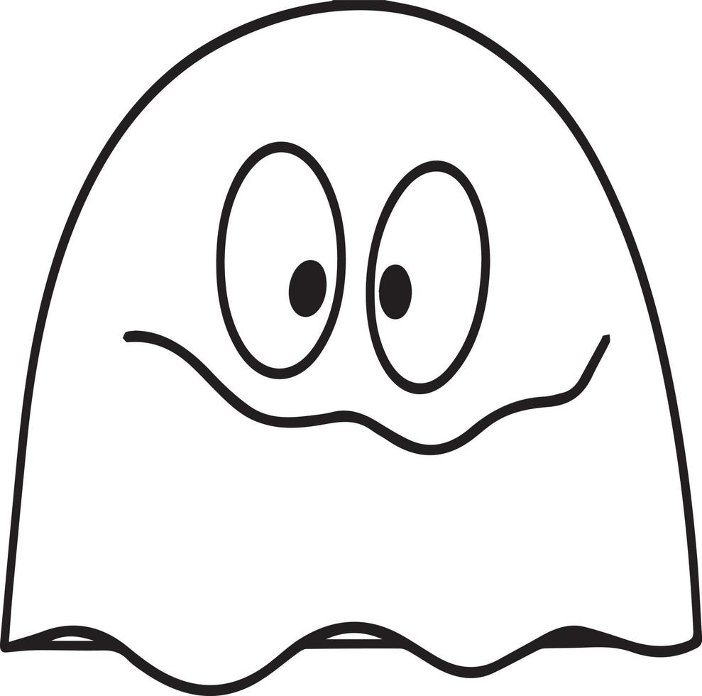Simple design for a melancholic ghost , specific to the Halloween season vector