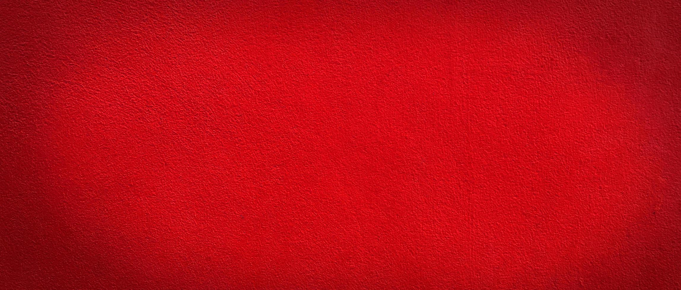 Wide panorama red wall texture for background with copy space for design photo