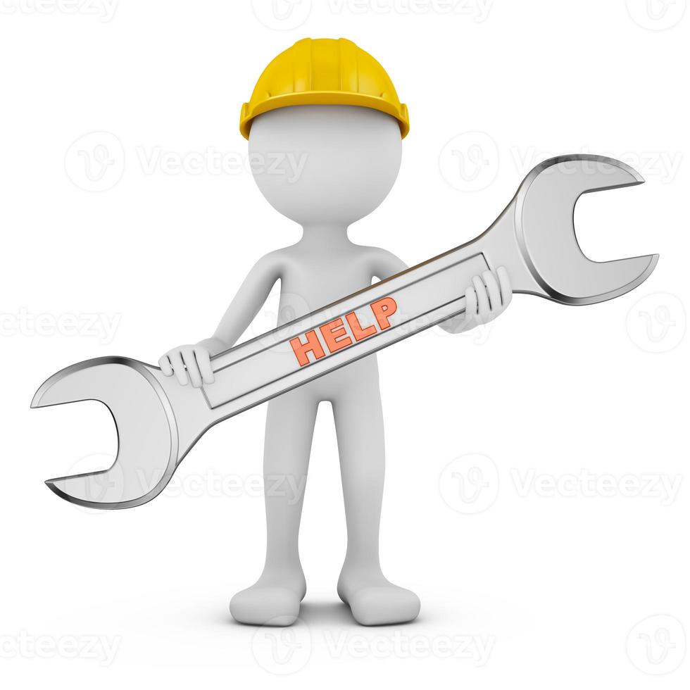 Man with wrench photo