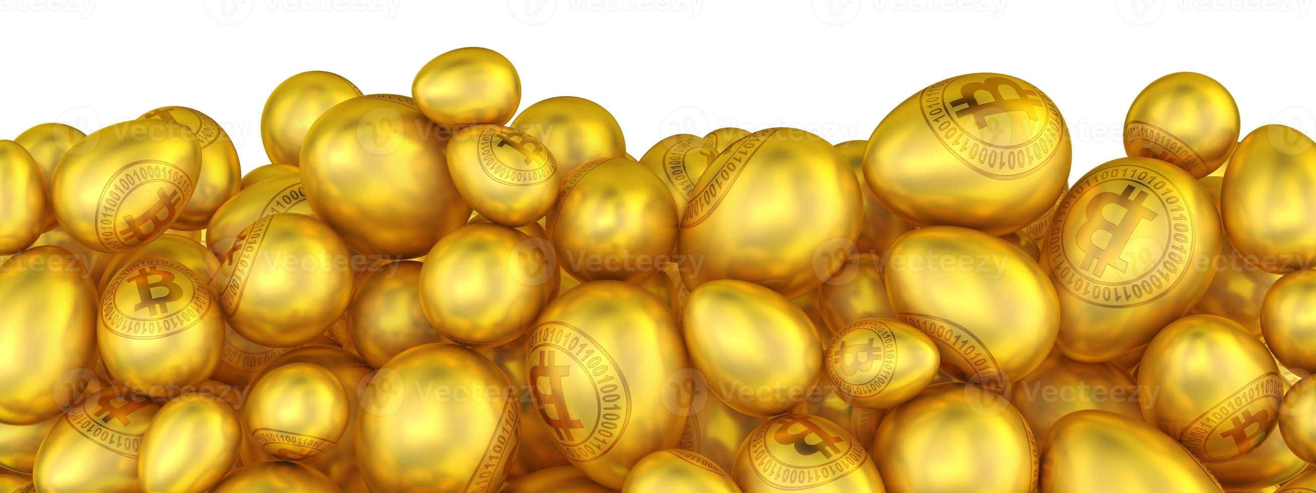 Golden eggs bitcoin photo