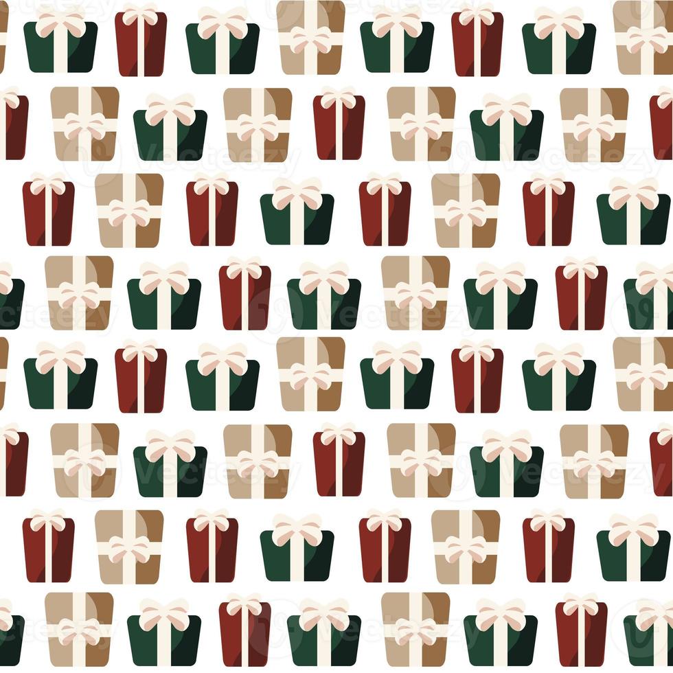 Cute Christmas Animal Seamless Pattern photo