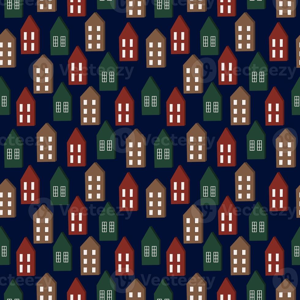 Cute Christmas Animal Seamless Pattern photo