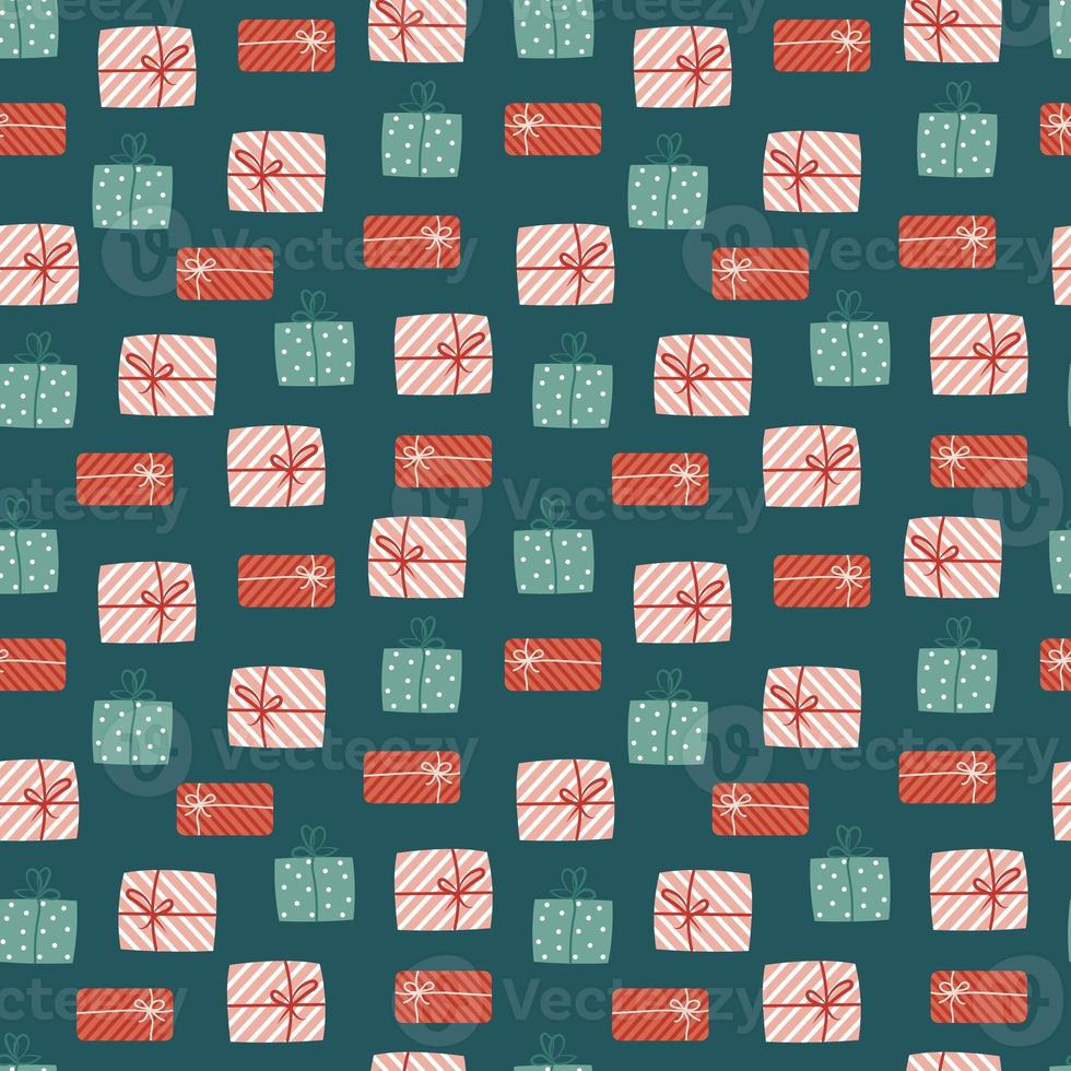 Bright Christmas Gnomes Seamless Pattern photo