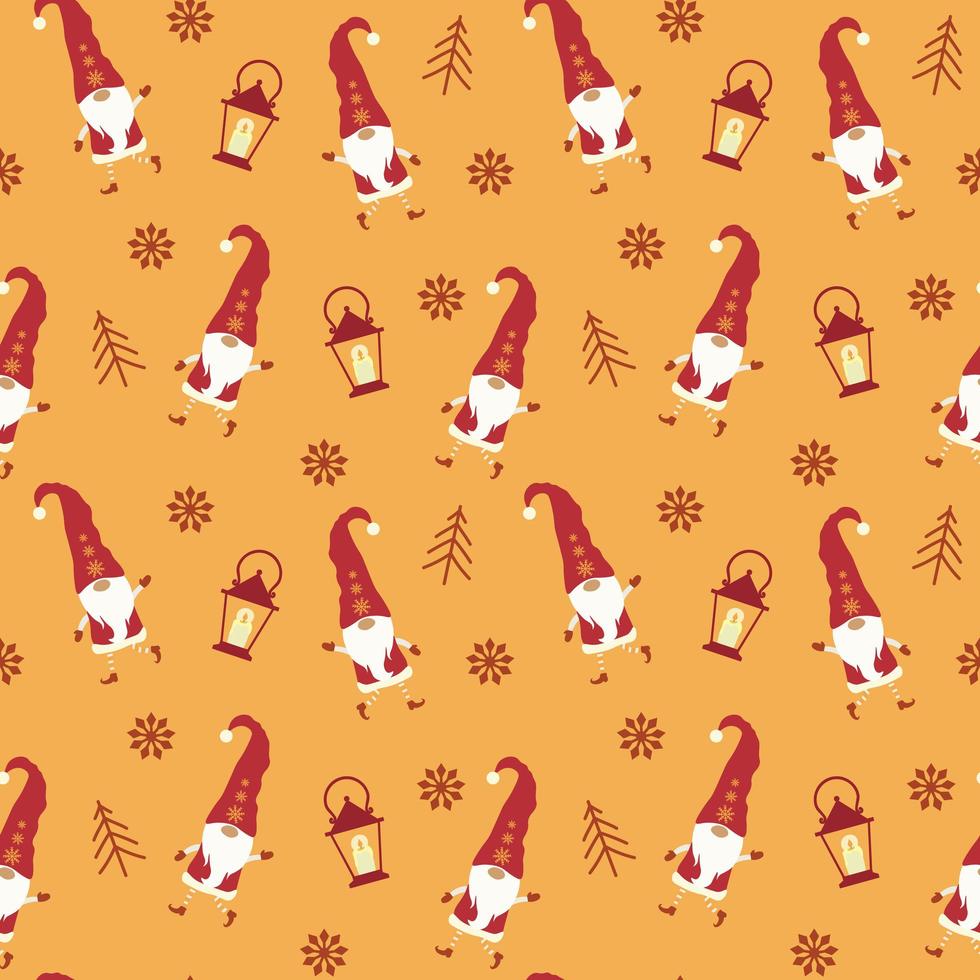 Bright Christmas Gnomes Seamless Pattern photo