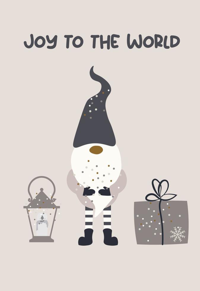 Christmas Gnomes Cards. Winter cards. New year cards vector
