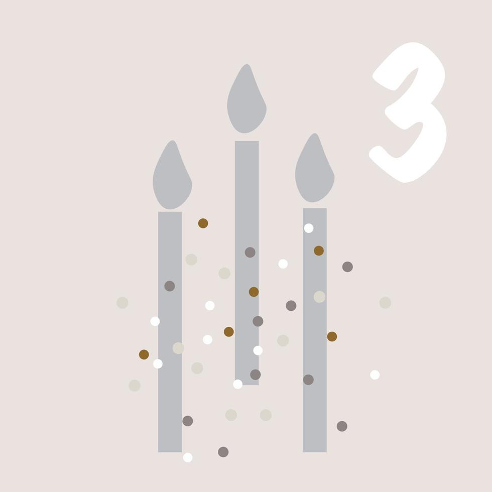 NOLIDAY GNOMES Advent Calendar isolated Vector illustration