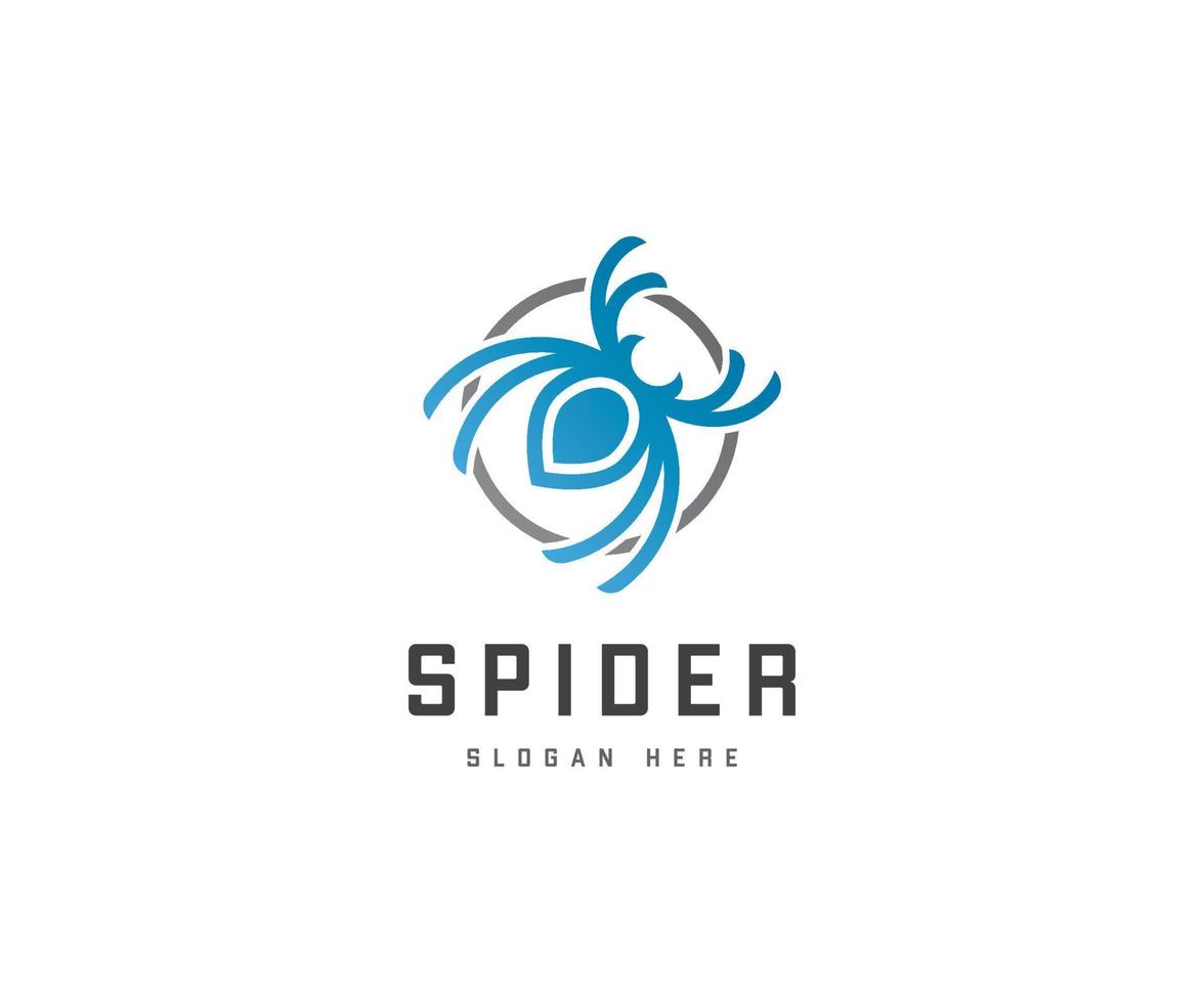 logotipo de araña mínimo vector