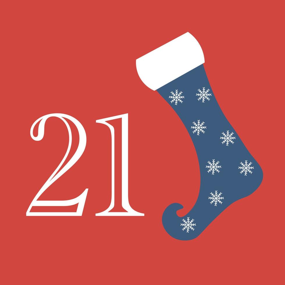 Christmas advent calendar Vector illustration