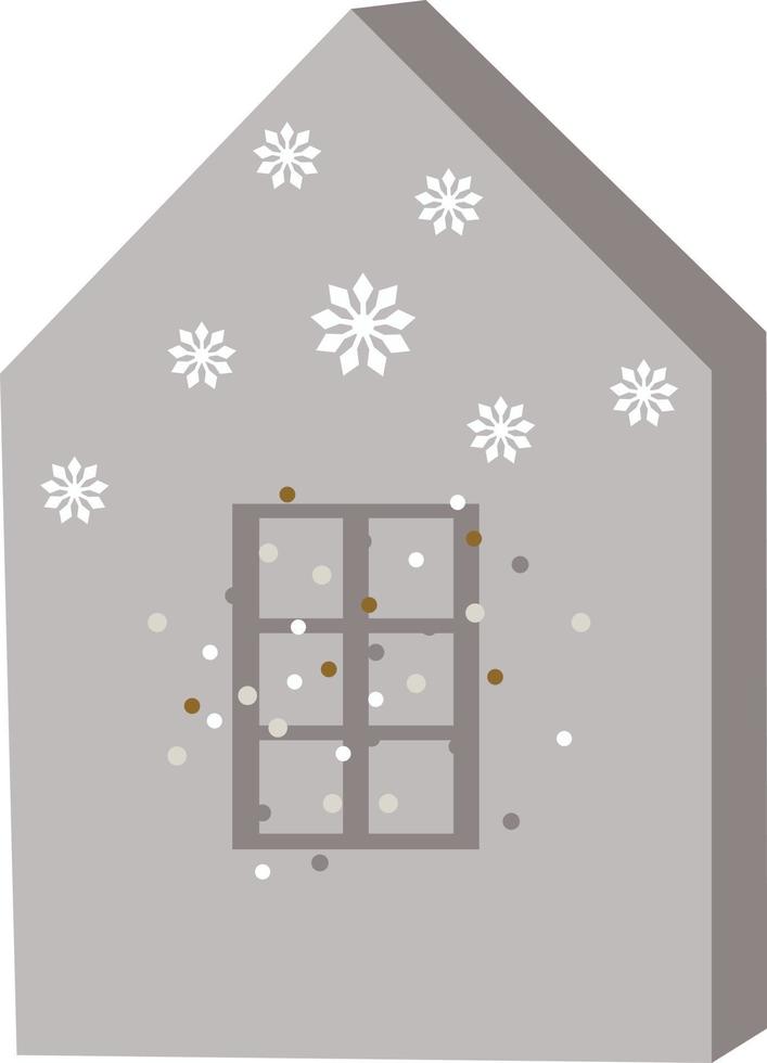 Christmas House isolated Vector illustration on white background
