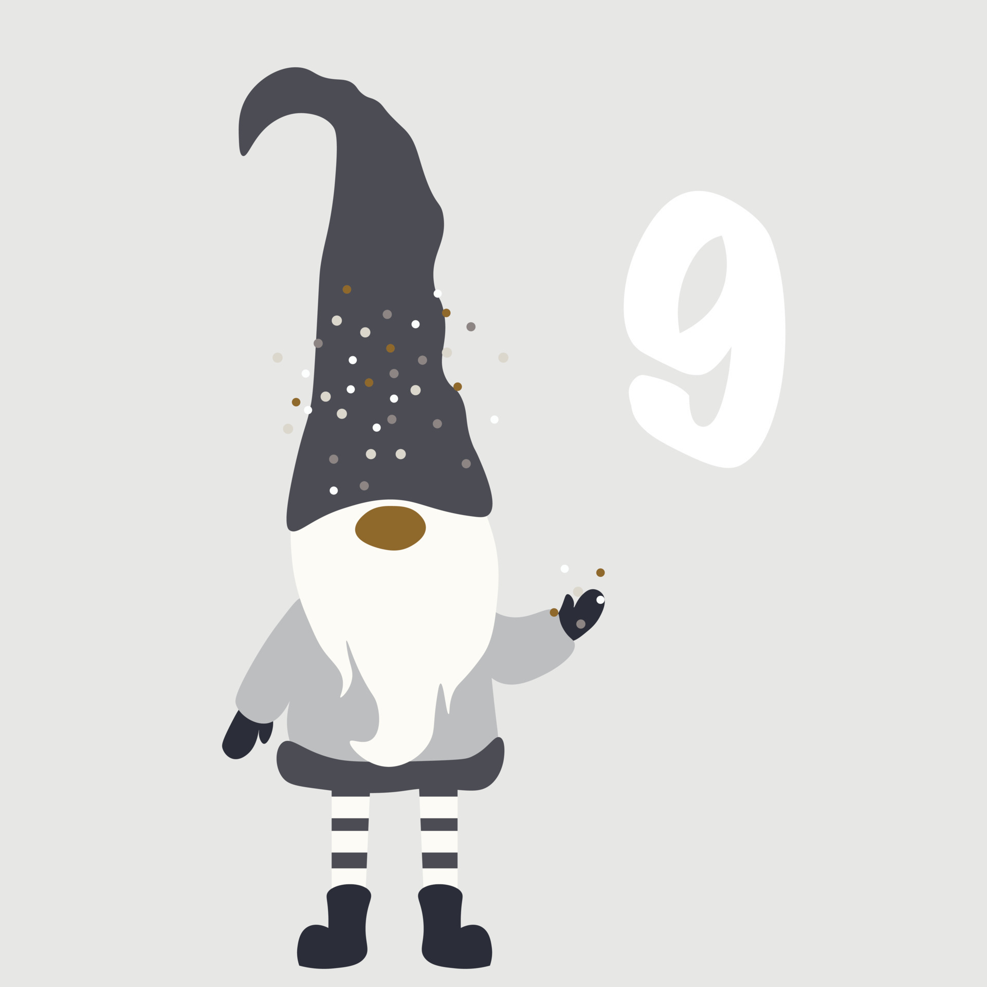 NOLIDAY GNOMES Advent Calendar isolated Vector illustration 12706710