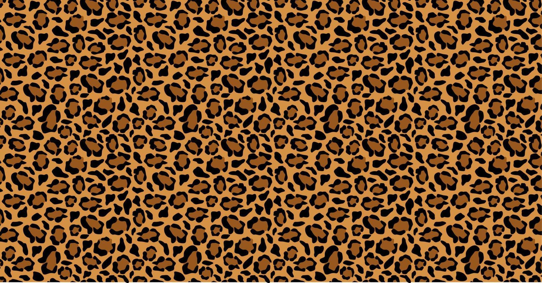 fondo de tracería de cuero de pantera. manchas de pantera amarilla camuflada con contornos de jaguar negro en color vectorial de guepardo naranja. vector