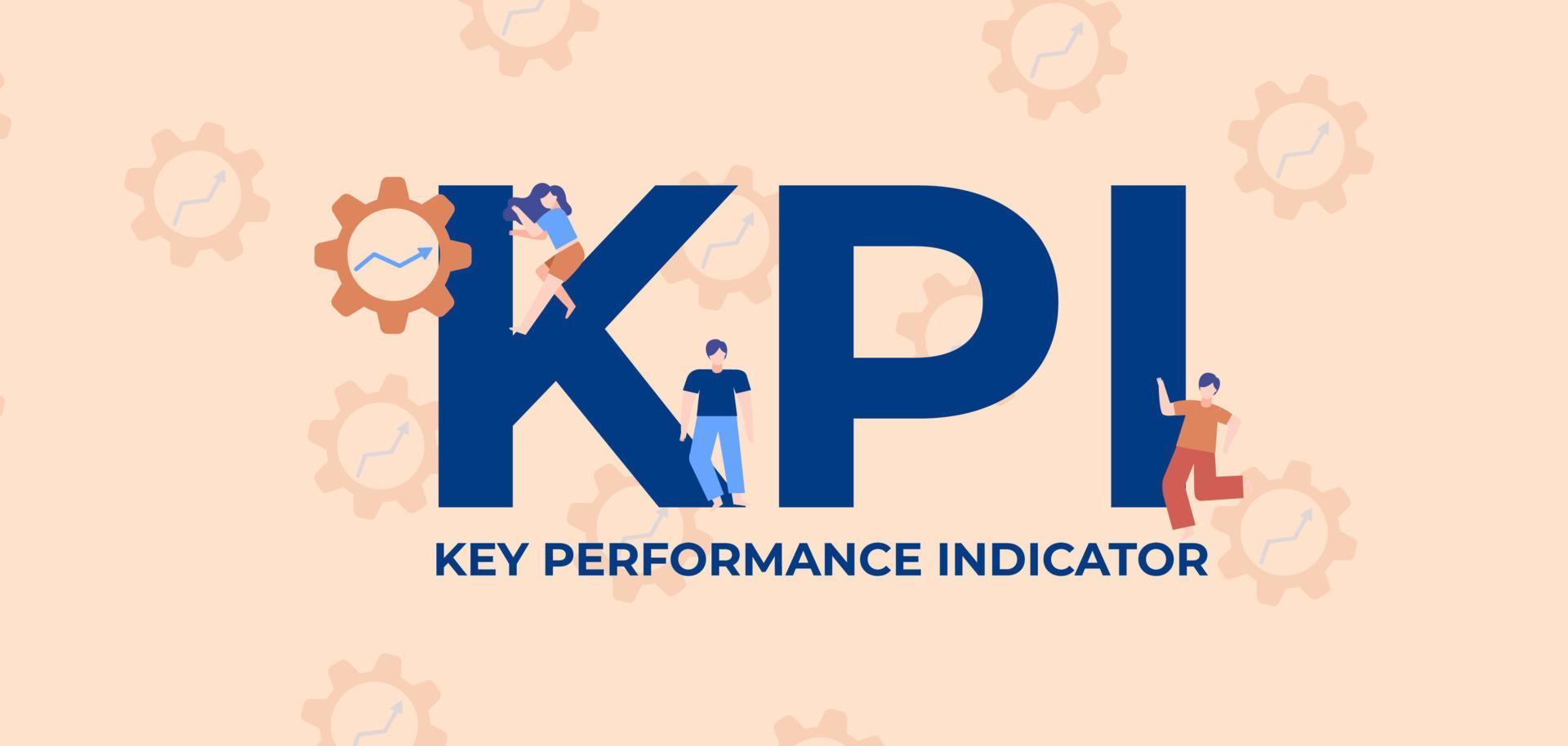 indicador clave de rendimiento kpi. tecnologías de codificación y scripts gráficos digitales de software web. vector