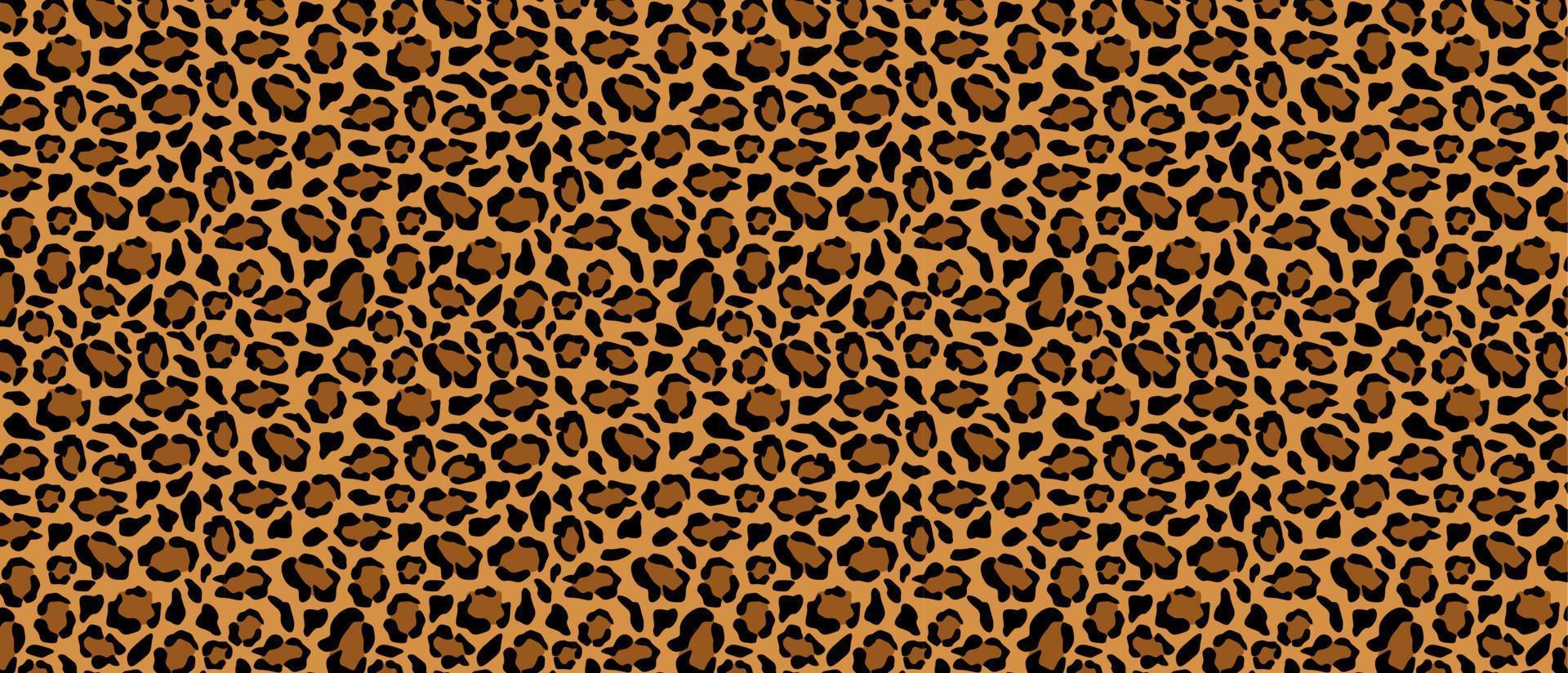 Jaguar de tracería de piel con fondo marrón. manchas negras de guepardo con contornos de camuflaje de puma amarillo en un esquema de color de vector de leopardo.