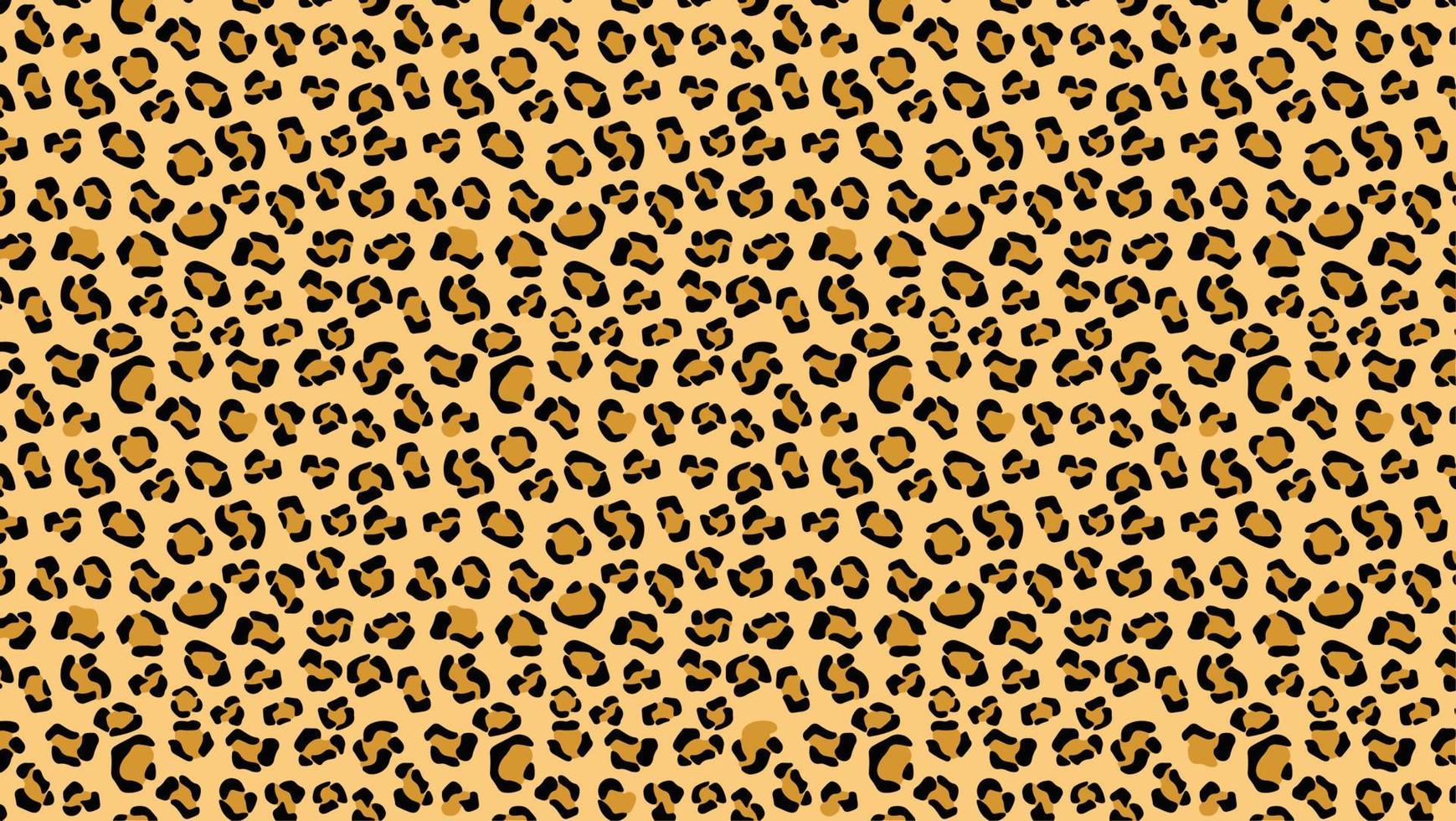 tracería de piel de tigre con fondo amarillo. manchas de pantera con contornos de camuflaje de puma negro en un esquema de color de vector de leopardo blanco.