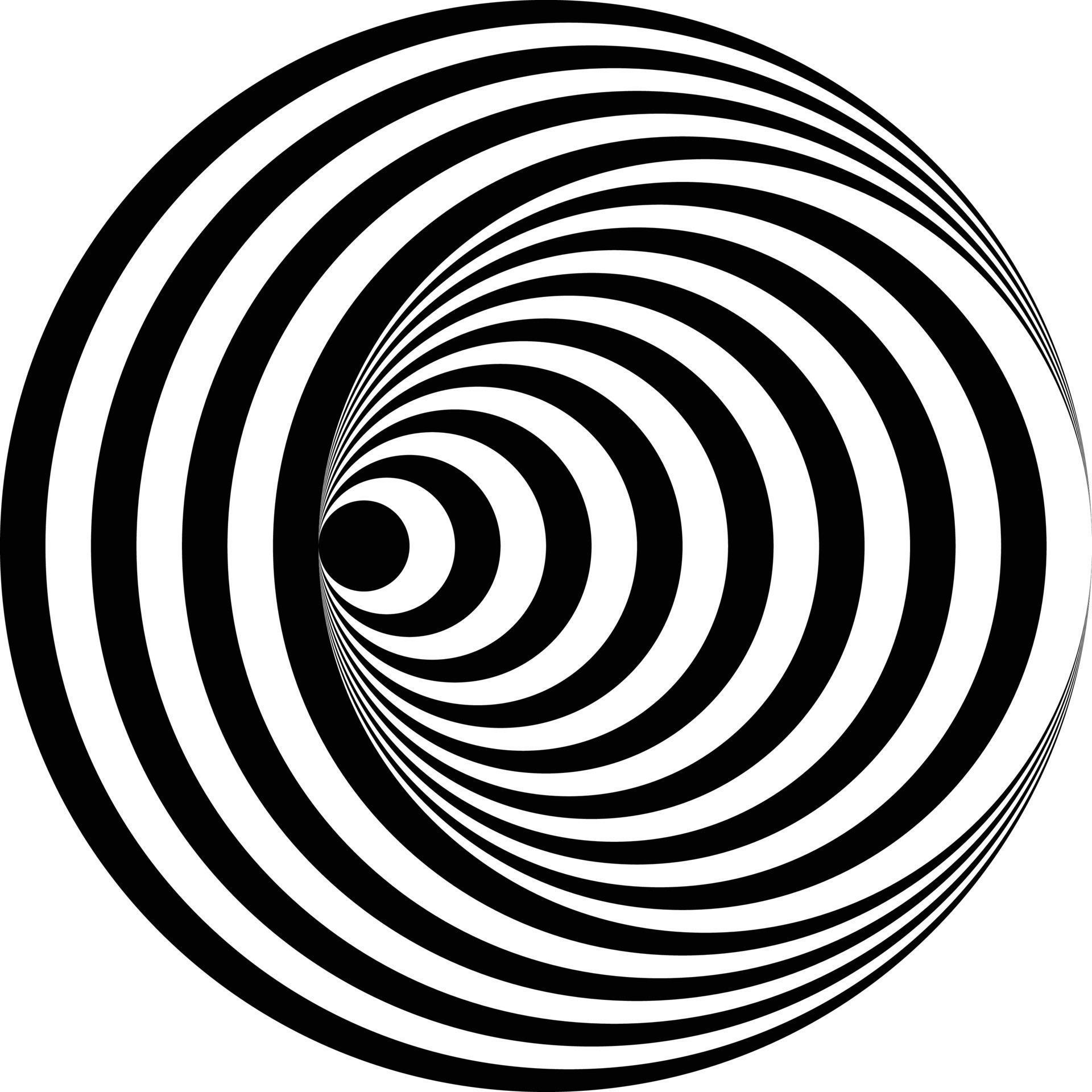 black white optical illusion concentric circles 12706976 Vector Art at