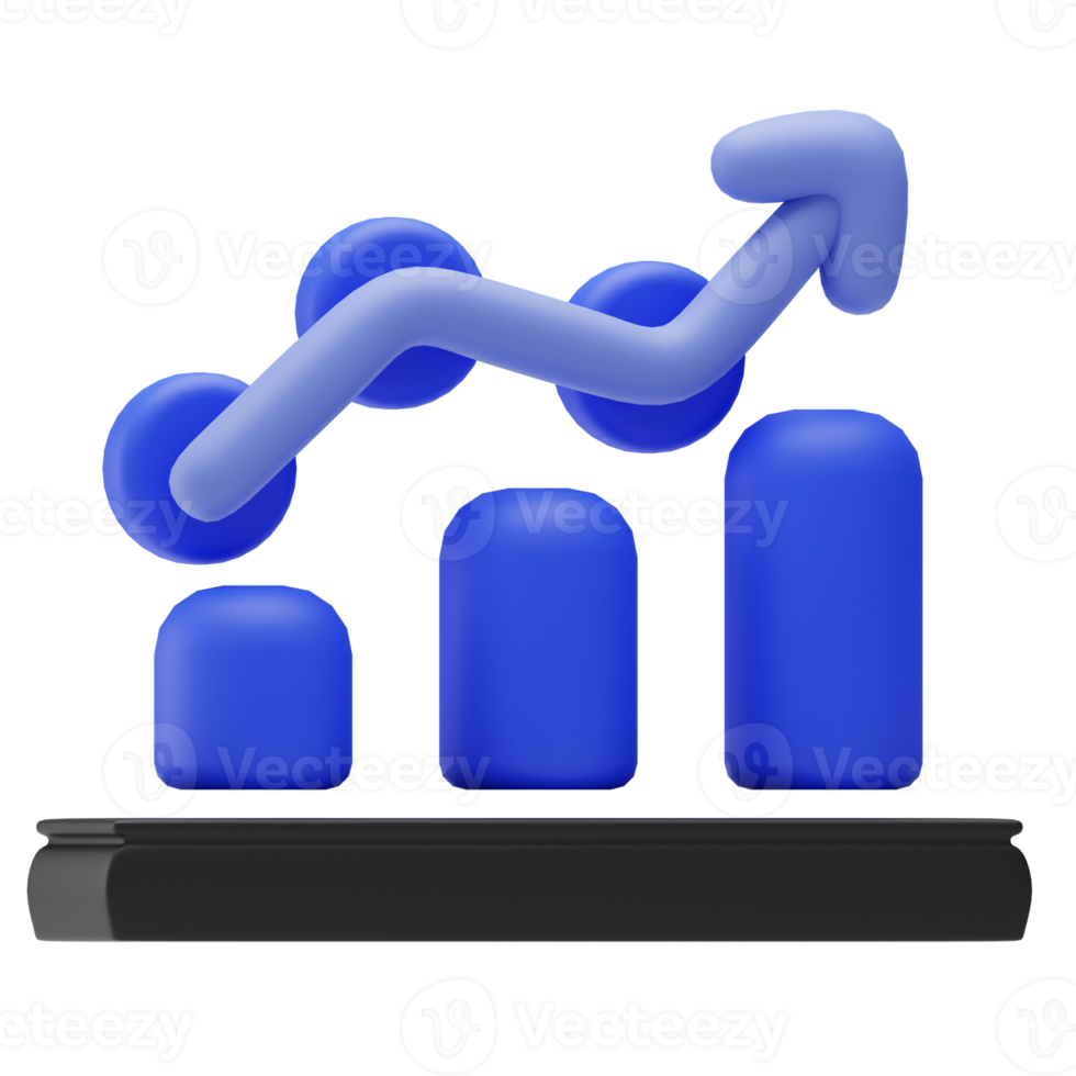 bedrijf analytisch, markt analyse icoon, 3d illustratie png