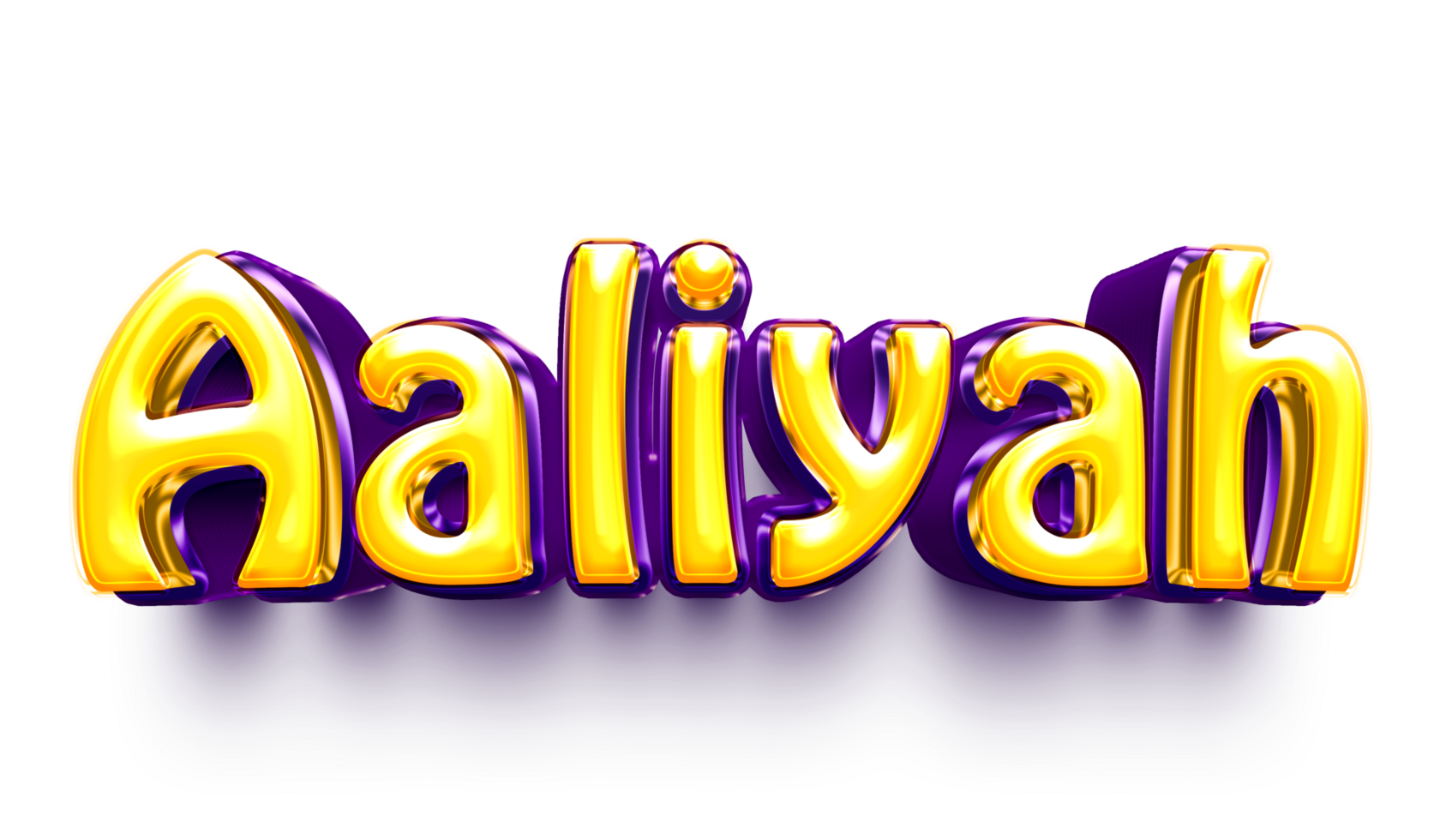 Free name of girls bubbly celebration decoration hanging air balloon shiny aaliyah 12707038 PNG