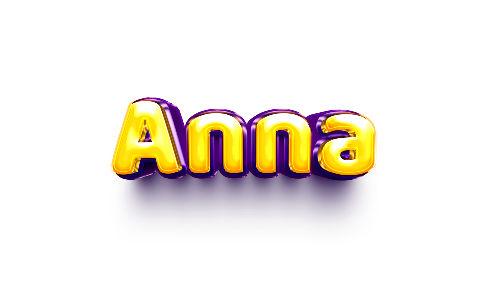 name of girls bubbly celebration decoration hanging air balloon shiny anna png