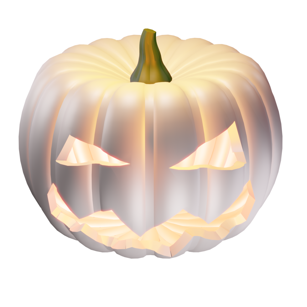 ilustración 3d de calabaza de halloween png