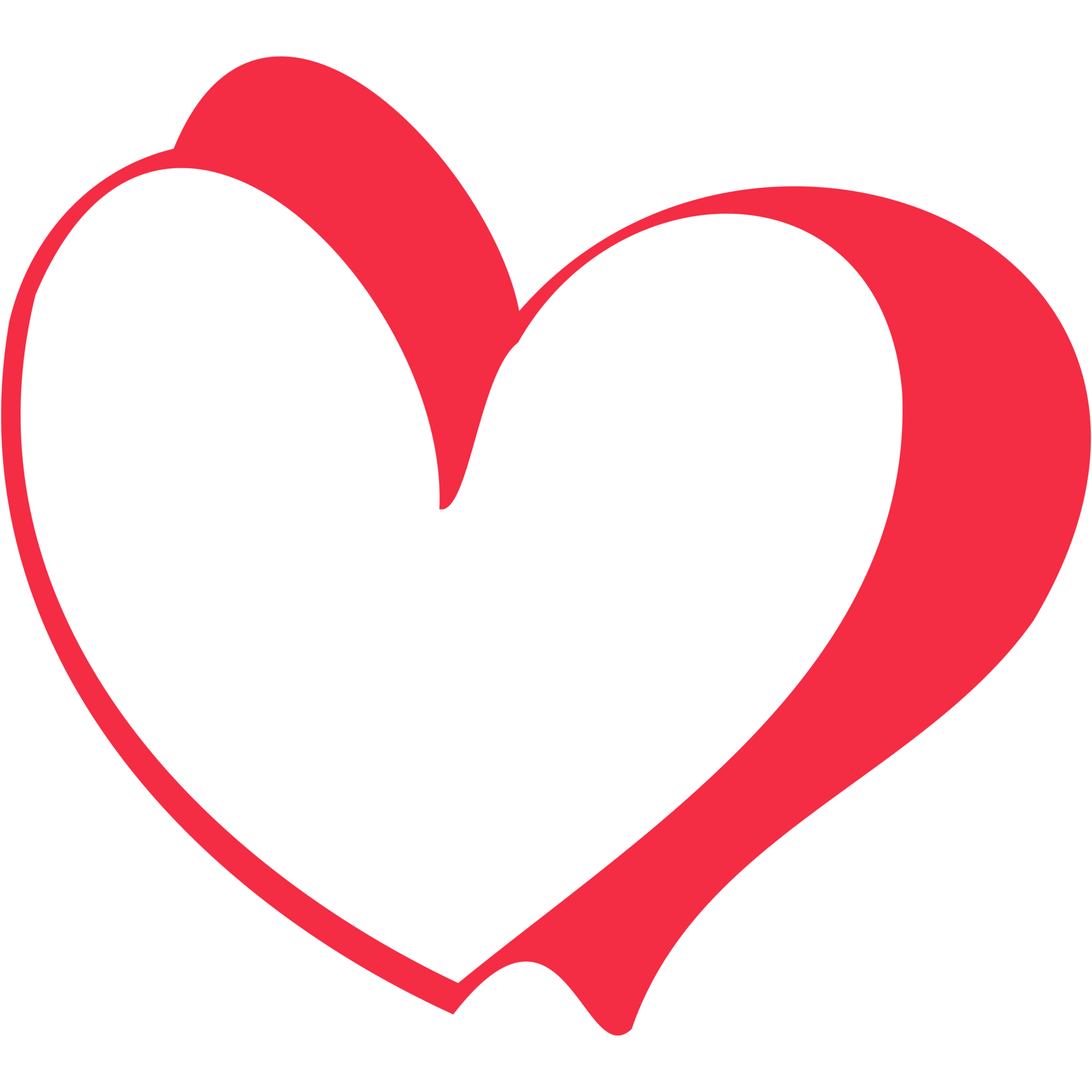 Simple red heart, hand drawn illustration in doodle style. Valentine's