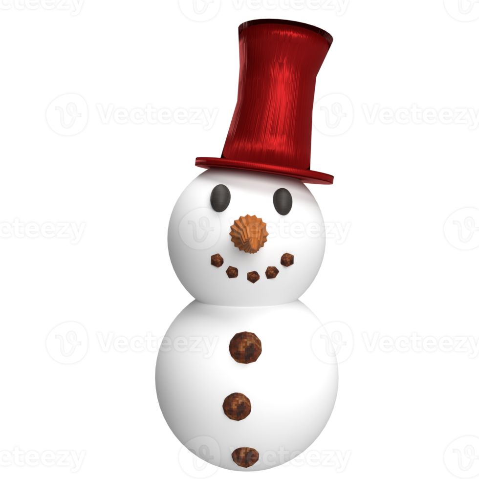 le bonhomme de neige rendu 3d image png