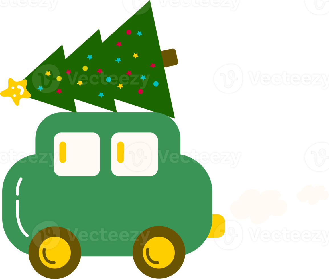 Kerstmis auto draag- boom .kerstmis afdrukken benodigdheden. png