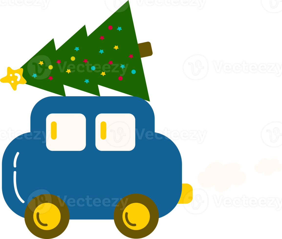 Kerstmis auto draag- boom .kerstmis afdrukken benodigdheden. png